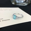 14K 18K Solid Gold Paraiba Gemstones for Engagement Fashion Promise Ring Gifts for Women 2