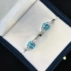 14K 18K Solid Gold Paraiba Gemstones for Engagement Fashion Promise Ring Gifts for Women 6