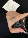 14K 18K Solid Gold Paraiba Gemstones for Engagement Fashion Promise Ring Gifts for Women 7