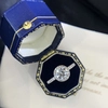 18K gold Halo ring Vintage Women Wedding Ring with 0.818ct Round  lab diamond Ring 5