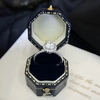 18K gold Halo ring Vintage Women Wedding Ring with 0.818ct Round  lab diamond Ring 6
