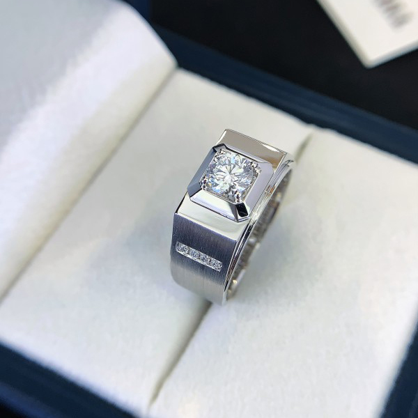 Lab Created Diamond Ring White Gold Squar Men Wedding Ring D Vvs Diamond big Size Engagment Ring for Male 4