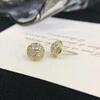 Minimalism White /Yellow Geometric Ball Earring 14k 18k Real Gold Frosted Round Bead Stud Earrings for Women 3