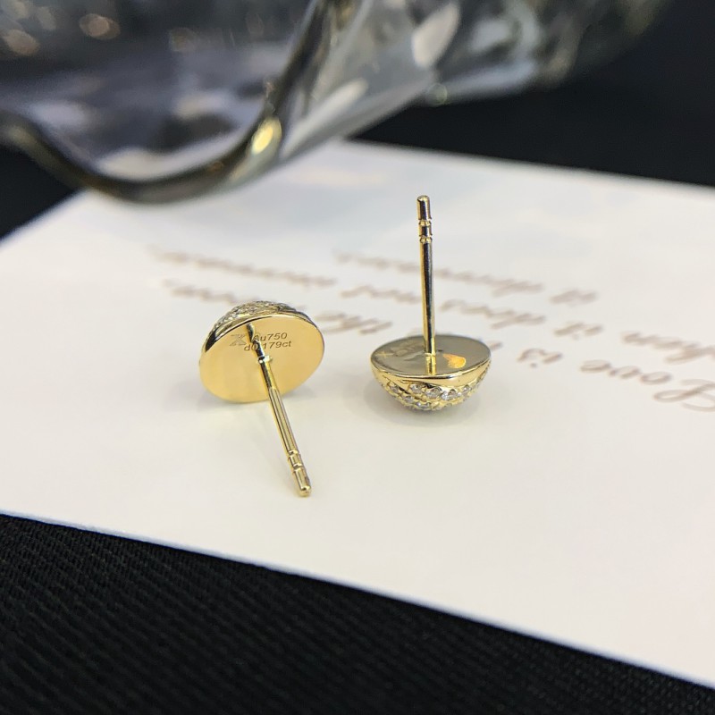 Minimalism White /Yellow Geometric Ball Earring 14k 18k Real Gold Frosted Round Bead Stud Earrings for Women 4