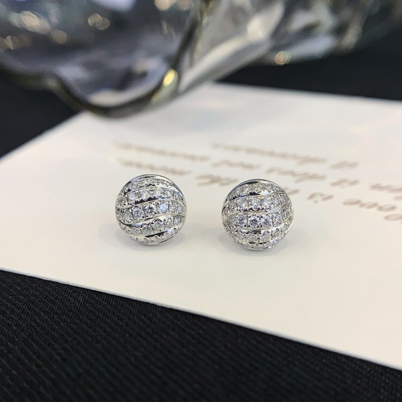 Minimalism White /Yellow Geometric Ball Earring 14k 18k Real Gold Frosted Round Bead Stud Earrings for Women