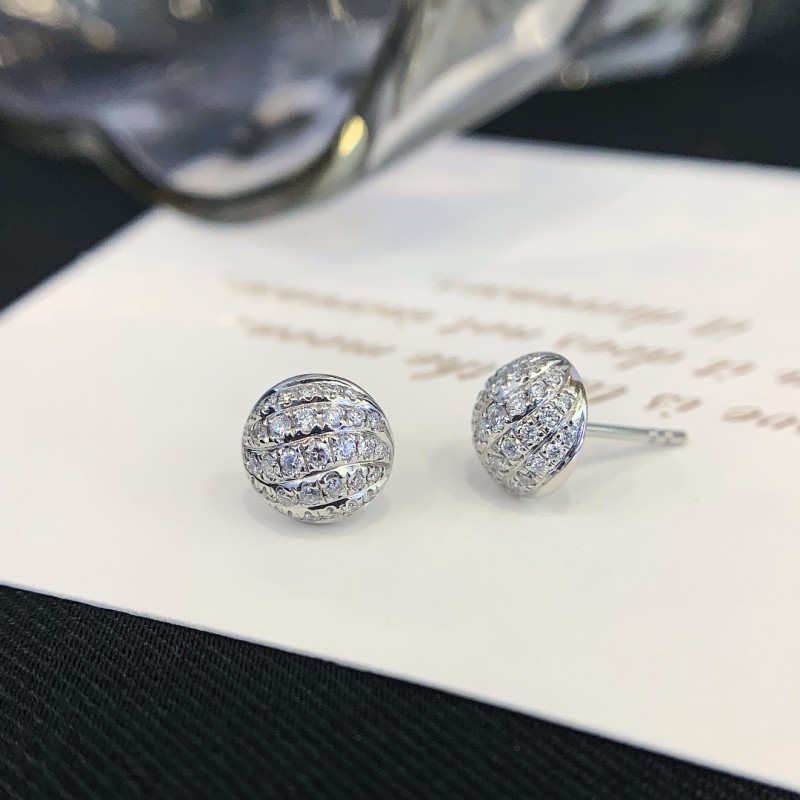 Minimalism White /Yellow Geometric Ball Earring 14k 18k Real Gold Frosted Round Bead Stud Earrings for Women 2