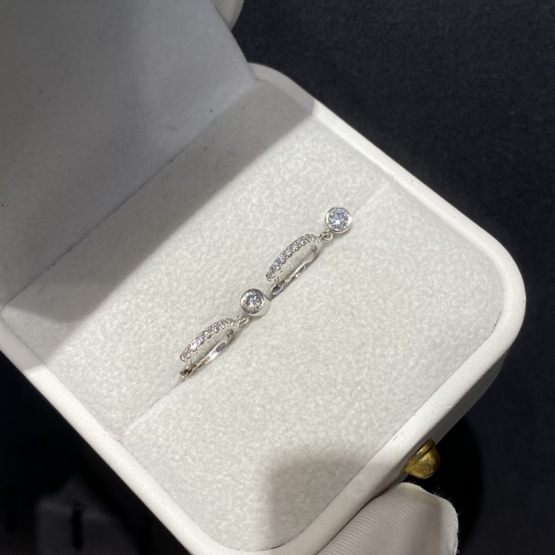 Solid Real Gold 14K 18K Round Diamond Charm Drop Huggies Earrings Pedant Lab Diamond Earrings for Women 4