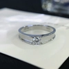 18K White Gold 0.3CT Lab Grown Diamond Man Engagement Wedding Band Ring Boy Gift Ideas 1