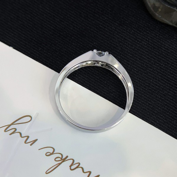 18K White Gold 0.3CT Lab Grown Diamond Man Engagement Wedding Band Ring Boy Gift Ideas 2
