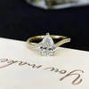 Simple Design Pear Cut Moissanite Wedding Rings High Quality 14K Yellow Gold Fine Jewelry Ring 2