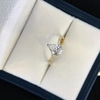 Simple Design Pear Cut Moissanite Wedding Rings High Quality 14K Yellow Gold Fine Jewelry Ring 3