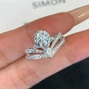 Delicate Double Sparkle Crown Design Lab-Grown Diamond Engagement Wedding Ring 4