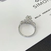 Delicate Double Sparkle Crown Design Lab-Grown Diamond Engagement Wedding Ring 2