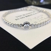 14K Gold Moissanite Diamond Tennis Chain 5mm Iced out Real Solid Gold Tennis Bracelet Tennis Chain 1