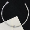 14K Gold Moissanite Diamond Tennis Chain 5mm Iced out Real Solid Gold Tennis Bracelet Tennis Chain 3