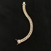 Factory OEM 2024 New Design 9K 14K 18K  Gold Plain Bracelet Lab Grown Diamond Ice Out Hip Hop Cuban Link Chain 2