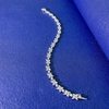 Ladies Fine Jewelry Luxury Lab Grown Diamond Bracelet Four Clover Leaf Shape Bracelet 14K Real White Gold Women Jewelry 4