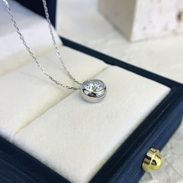 New Fashion 14K Lab Grown Diamond Round Pendent Necklace 3