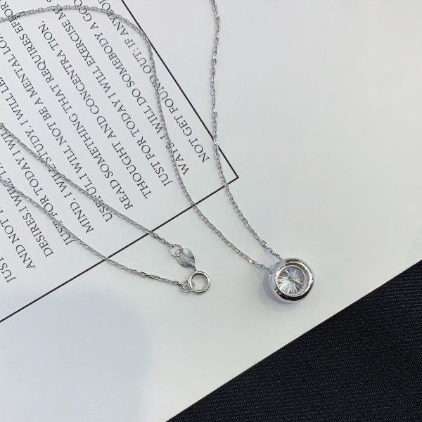 New Fashion 14K Lab Grown Diamond Round Pendent Necklace 2
