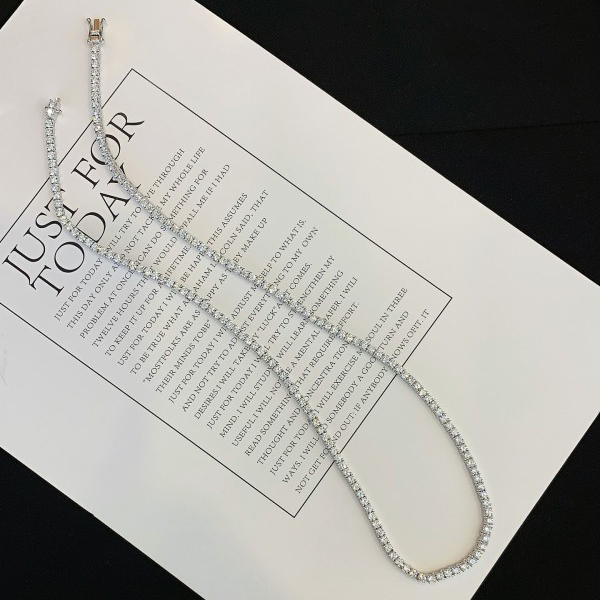 Fine Custom Choker Real Gold Lab Grown Diamond Necklaces Solid Gold Jewelry DEF Lab Diamond  Tennis Chain