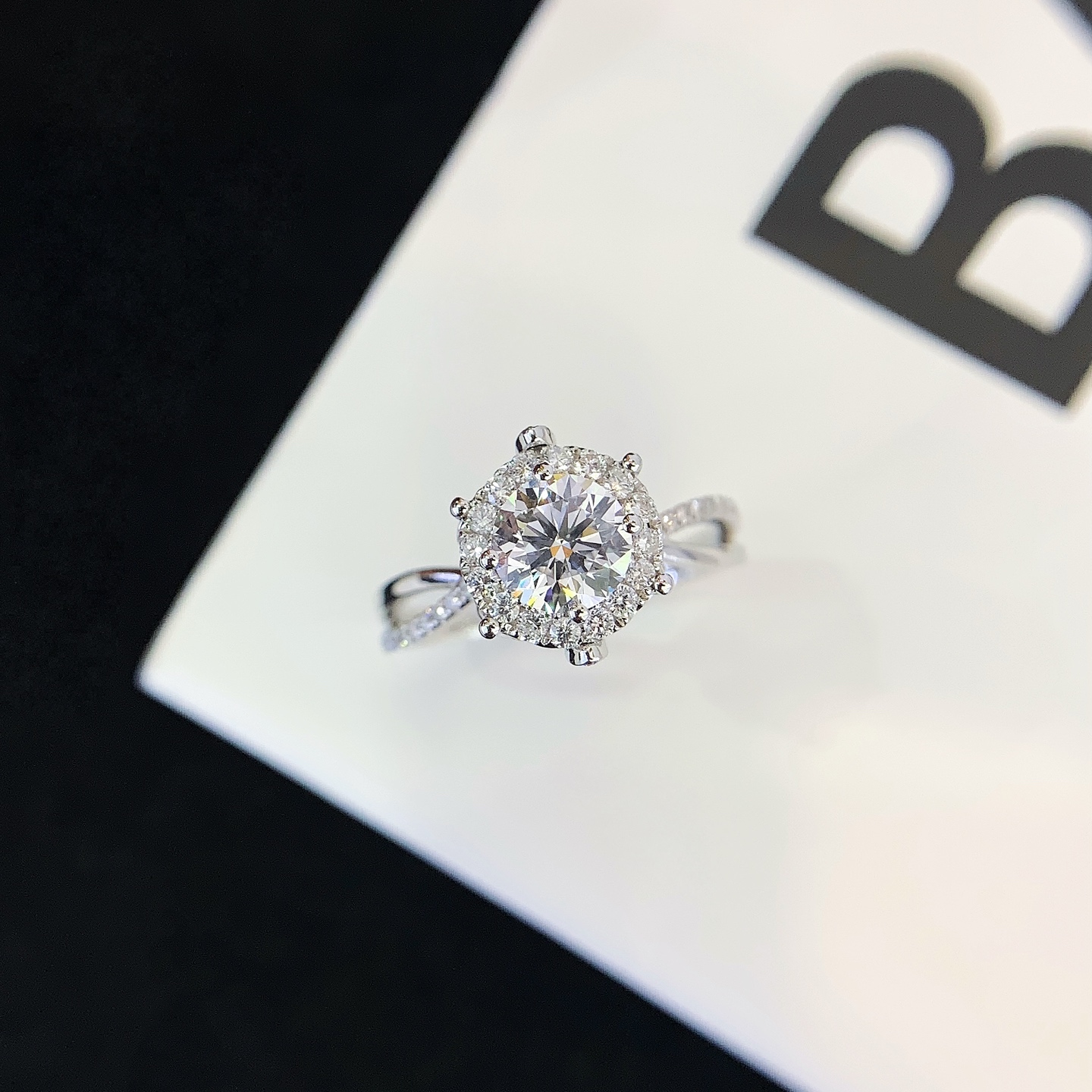 Fine Jewelry 14K 18K Gold Prong Set 0.838ct Lab Diamond Engagement Wedding Ring for Women 3