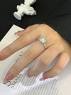 Stock Designer Ring 18K White Gold High Quality Jewelry Round CVD Lab Grown Diamond Luxury Engagement Halo Ring 5