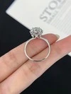 Stock Designer Ring 18K White Gold High Quality Jewelry Round CVD Lab Grown Diamond Luxury Engagement Halo Ring 4