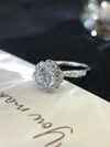 Stock Designer Ring 18K White Gold High Quality Jewelry Round CVD Lab Grown Diamond Luxury Engagement Halo Ring 3