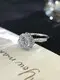 Lightweight Lab Diamond Halo Ring Fast Delivery 3