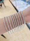 Wholesale 925 Sterling Silver Mossanite Tennis Chain 2-6mm VVS Diamond Moissanite Tennis Bracelet in Stock 8