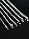 Wholesale 925 Sterling Silver Mossanite Tennis Chain 2-6mm VVS Diamond Moissanite Tennis Bracelet in Stock 7