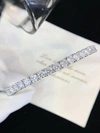 Fine Jewelry Moissanite Jewelry Moissanite Bracelets & Bangles 5mm 6.5mm Moissanite Tennis Diamond Chain 925 Silver 18k Gold Plated VVS Moissanite Tennis Chain Fine Jewelry Bracelet 7