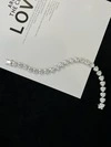 925 Sterling Silver Women′s Fashion Jewelry Heart Shaped Tennis Chain Design Elegant Style Chain Tennis Bracelet 4