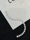 925 Sterling Silver Women′s Fashion Jewelry Heart Shaped Tennis Chain Design Elegant Style Chain Tennis Bracelet 6