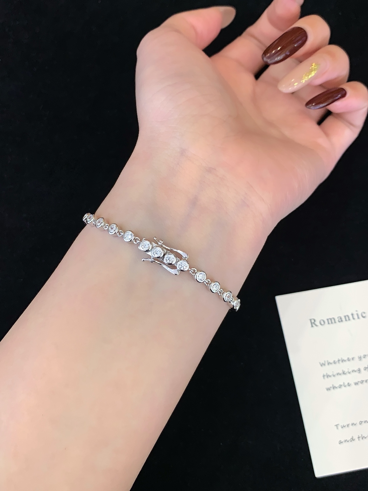 Oval Shape Lab Ruby Gemstone Charm Silver 925 Tennis Bracelet Bubble Link Chain 4