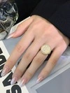 Wholesale Hiphop Men Ring 14K/18K Yellow Gold Letter E with Round Lab diamond Mens Ring 3