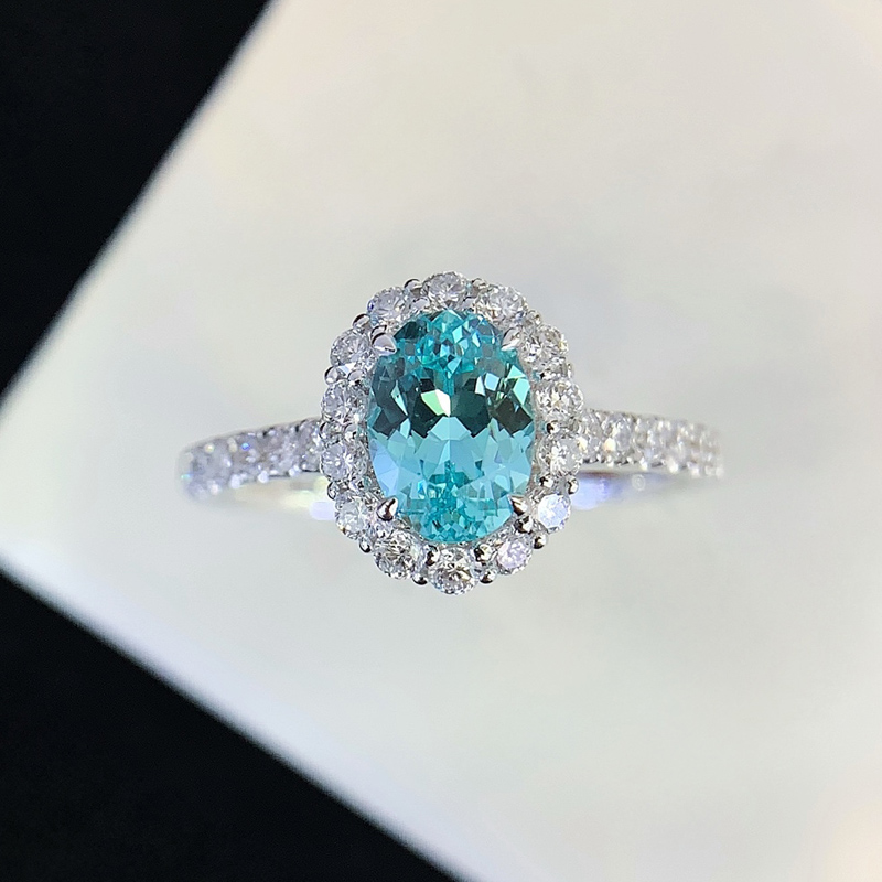 1.34ct Paraiba Gemstone Eagagement Ring