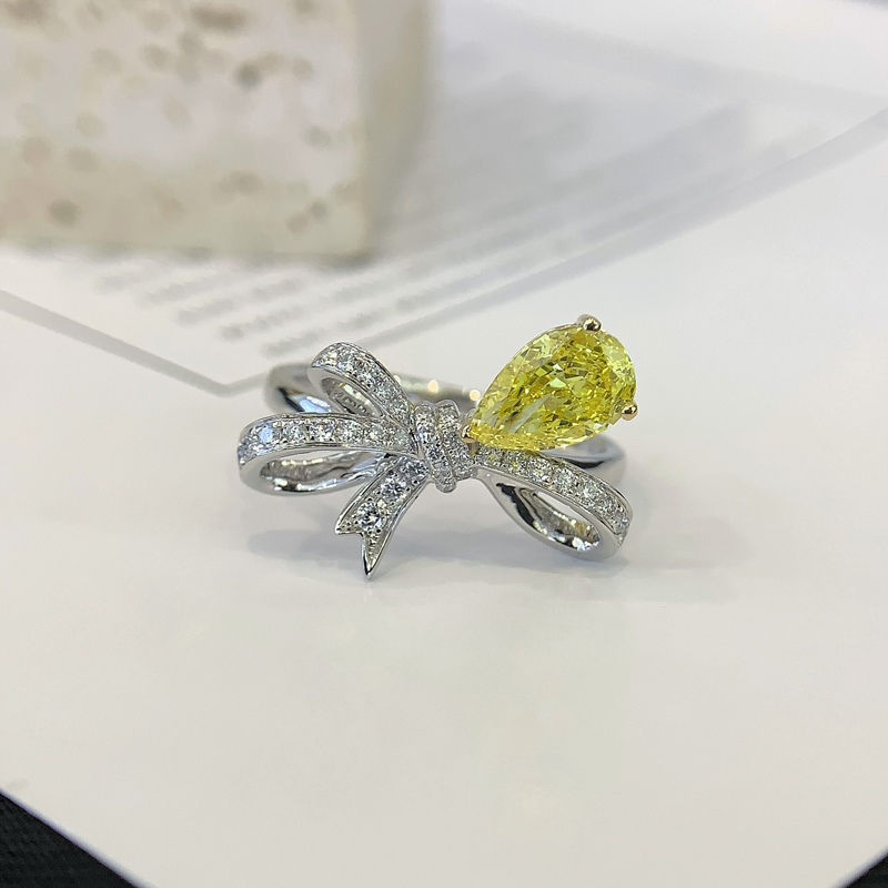 1.16ct Yellow Lab Diamond Engagement Ring