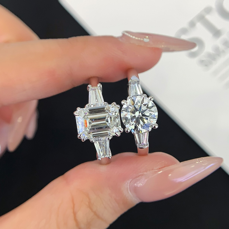 2.09ct 3stone Lab Diamond Wedding Ring