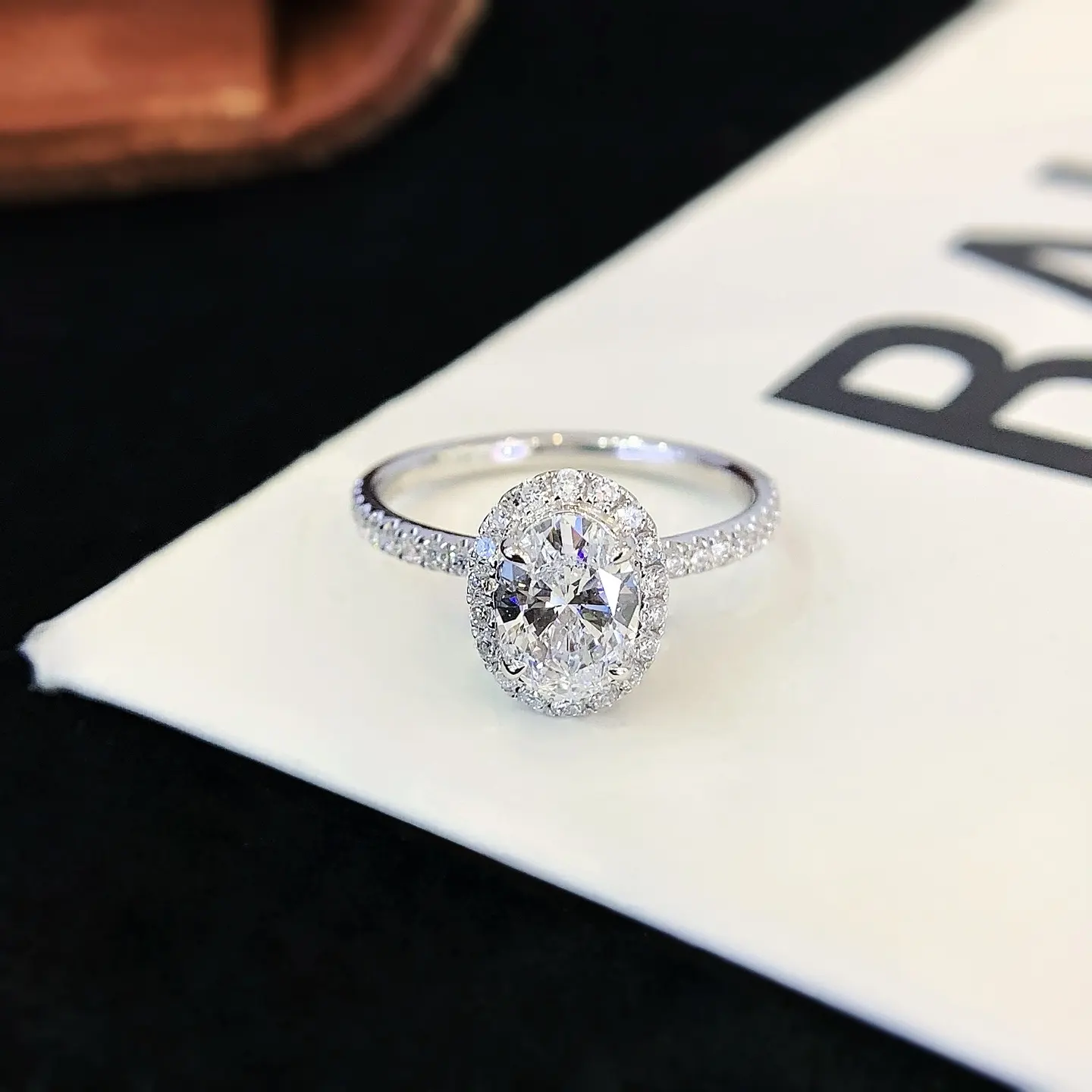Customized Lab Diamond Halo Ring Fast Delivery 2