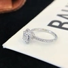 Fine Jewelry Micro Pave 14k 18K Solid Gold Lab Grown Diamond CVD Ring Oval Shape Halo VVS2 Engagement Rings 6