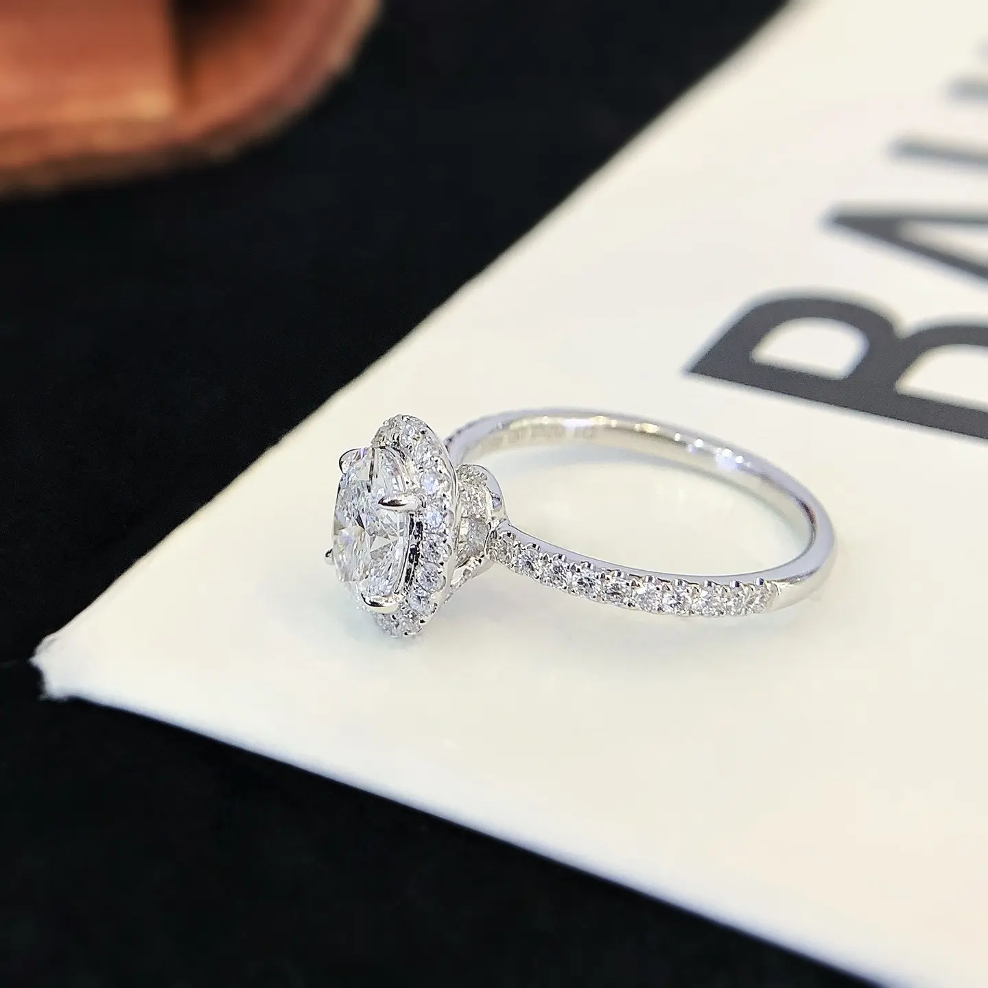 Customized Lab Diamond Halo Ring Fast Delivery 6