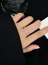 Custom Jewelry 18K Yellow Gold Cushion Cut Lab Grown Diamond Ring with Melee Lab Diamond Side stone for Women 3