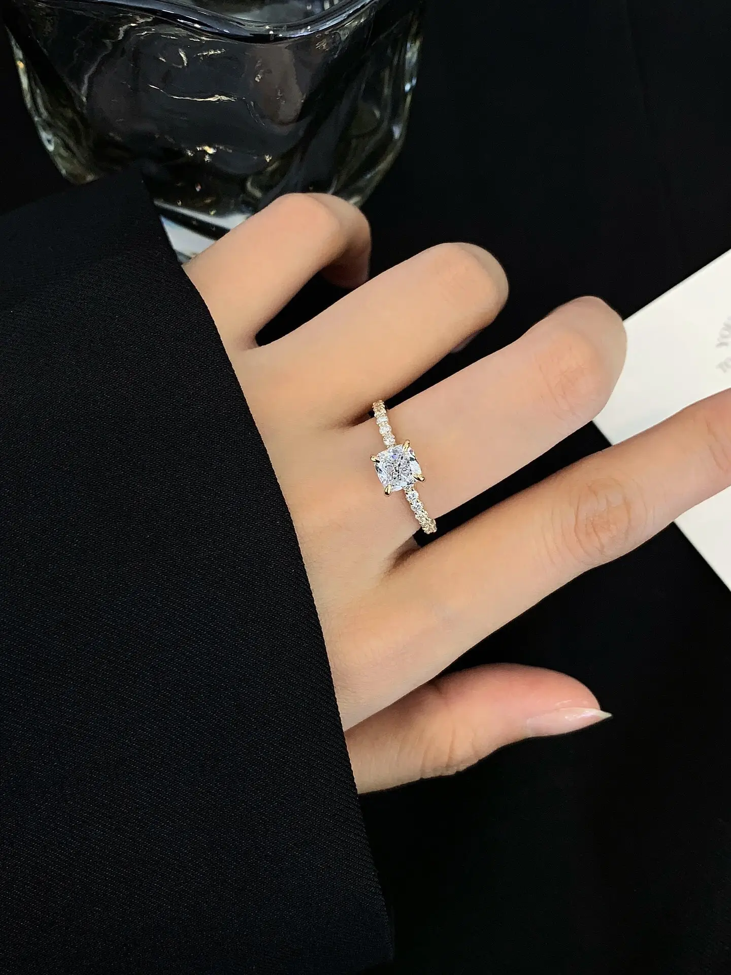 Engagement Ring Lab Grown Diamond Halo Ring at Sale Quality Assurance 3