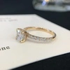 Custom Jewelry 18K Yellow Gold Cushion Cut Lab Grown Diamond Ring with Melee Lab Diamond Side stone for Women 4
