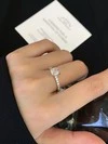 Custom Jewelry 18K Yellow Gold Cushion Cut Lab Grown Diamond Ring with Melee Lab Diamond Side stone for Women 5