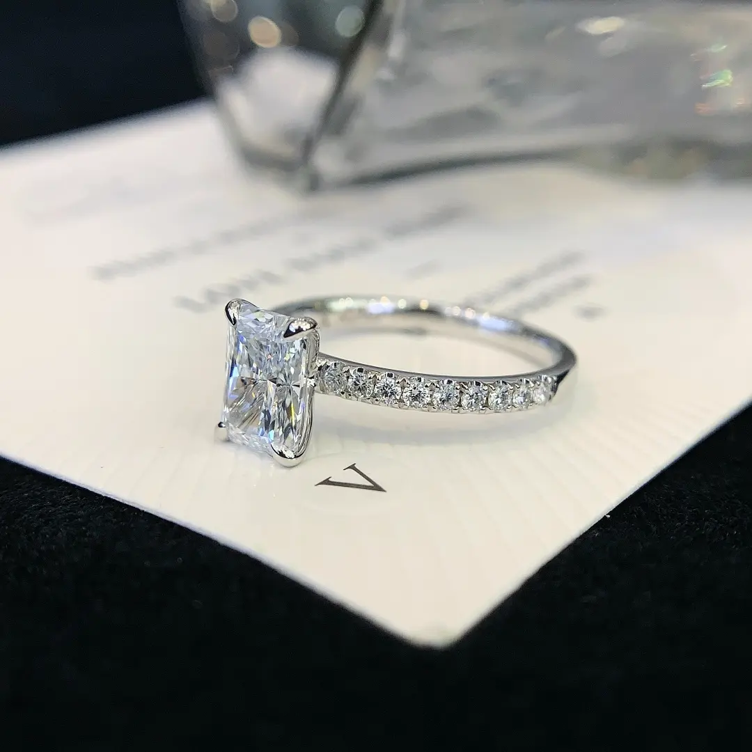 Bespoke Lab Created Diamond Halo Ring Best Factory Price 4