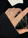 1.27ct Radiant Crushed Ice Cut Diamond Rings 18k White Gold Fine Jewelry Radiant Cut Lab Diamond Ring 7