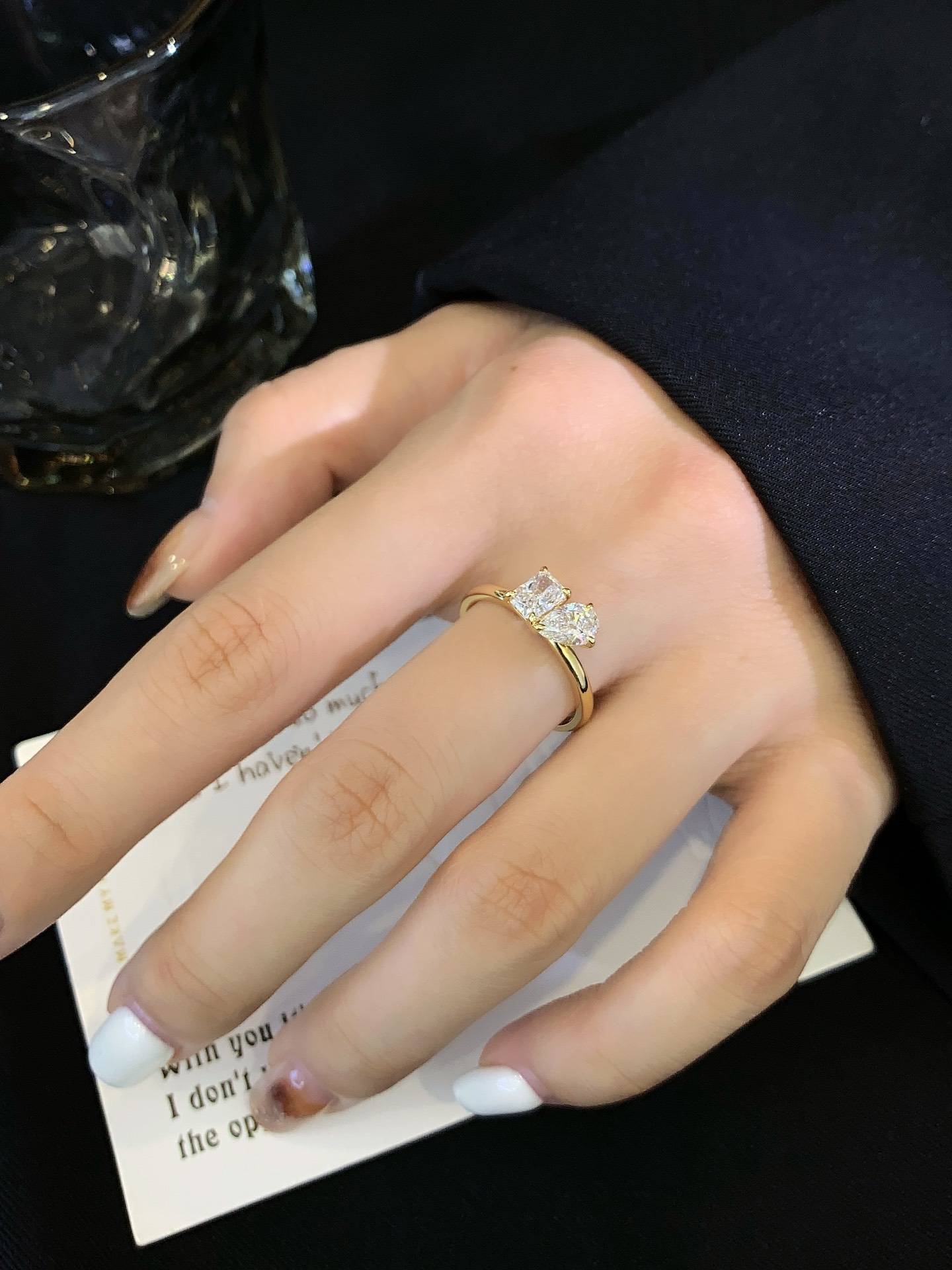 Solid 18K Yellow Gold 5 Prongs Setting VVS Lab Diamond Engagement Ring Fine Jewelry 1.62 CT Pear Lab Grown Diamond Ring 2