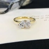 Solid 18K Yellow Gold 5 Prongs Setting VVS Lab Diamond Engagement Ring Fine Jewelry 1.62 CT Pear Lab Grown Diamond Ring 1